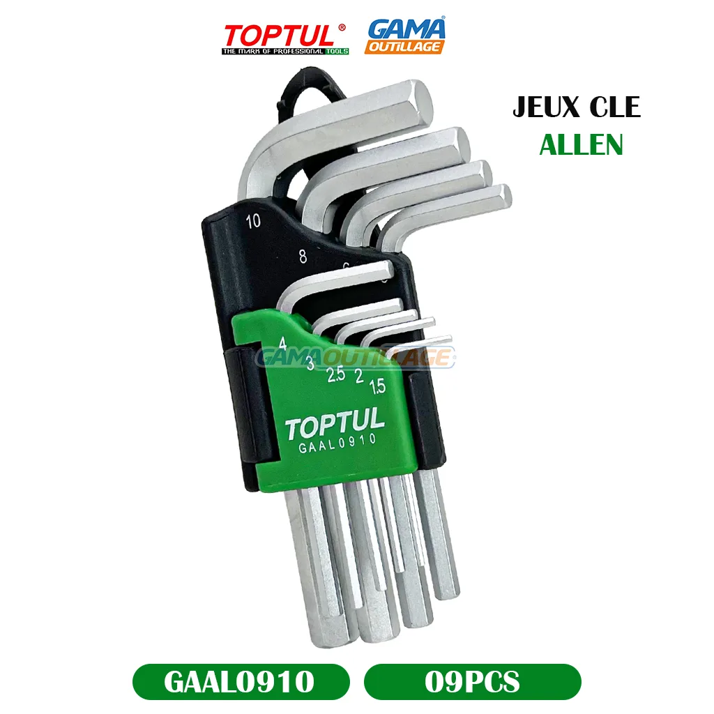 JEUX CLE ALLEN 09PCS PM TOPTUL – Image 4