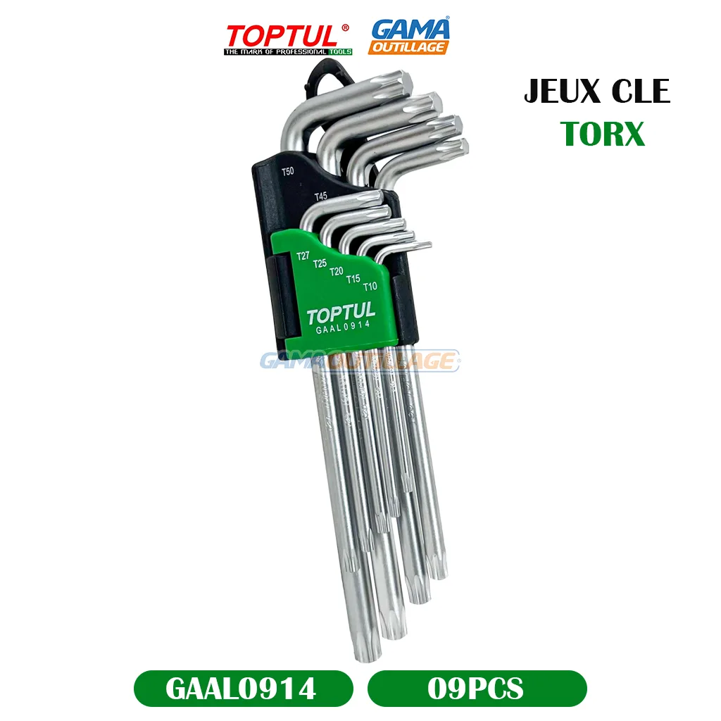 JEUX CLE TORX 09 PCS MM TOPTUL – Image 5