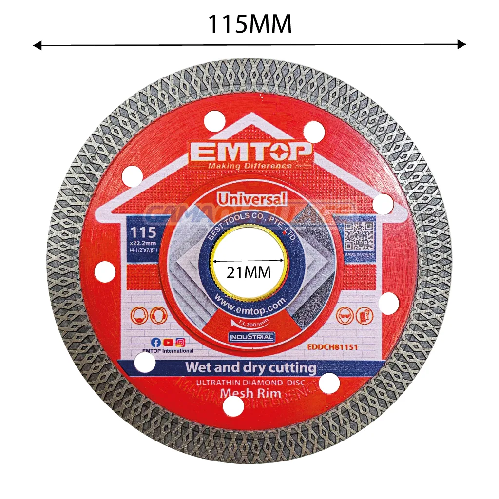 DISQUE DIAMANT Ø 115MM UNIVERSEL EMTOP – Image 3