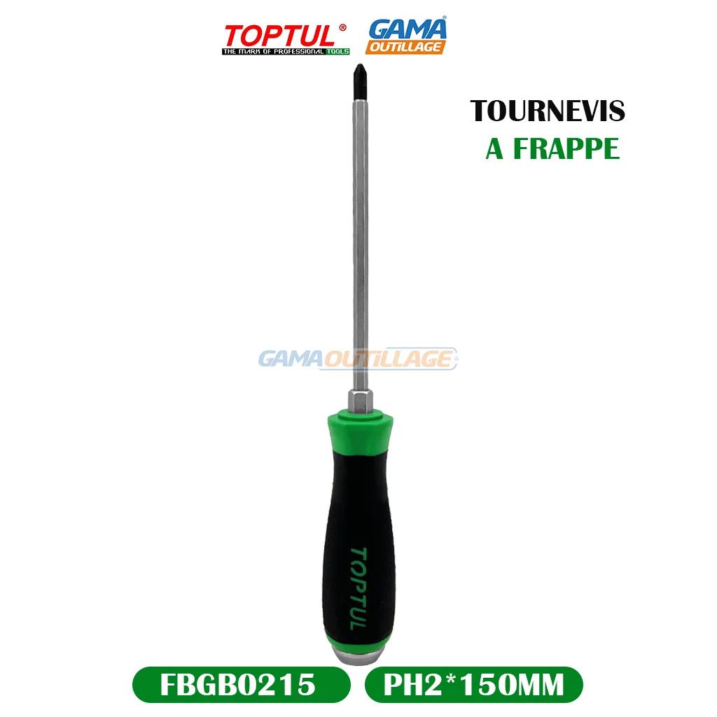 TOURNEVIS A FRAPPE PH2*150 TOPTUL – Image 5