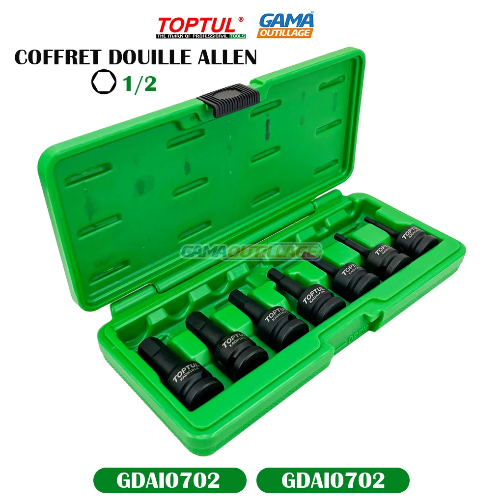 COFFRET DOUILLE ALLEN 1/2 07PCS TOPTUL – Image 5