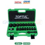 CAISSE DOUILLE A CHOC 1/2 27PCS TOPTUL