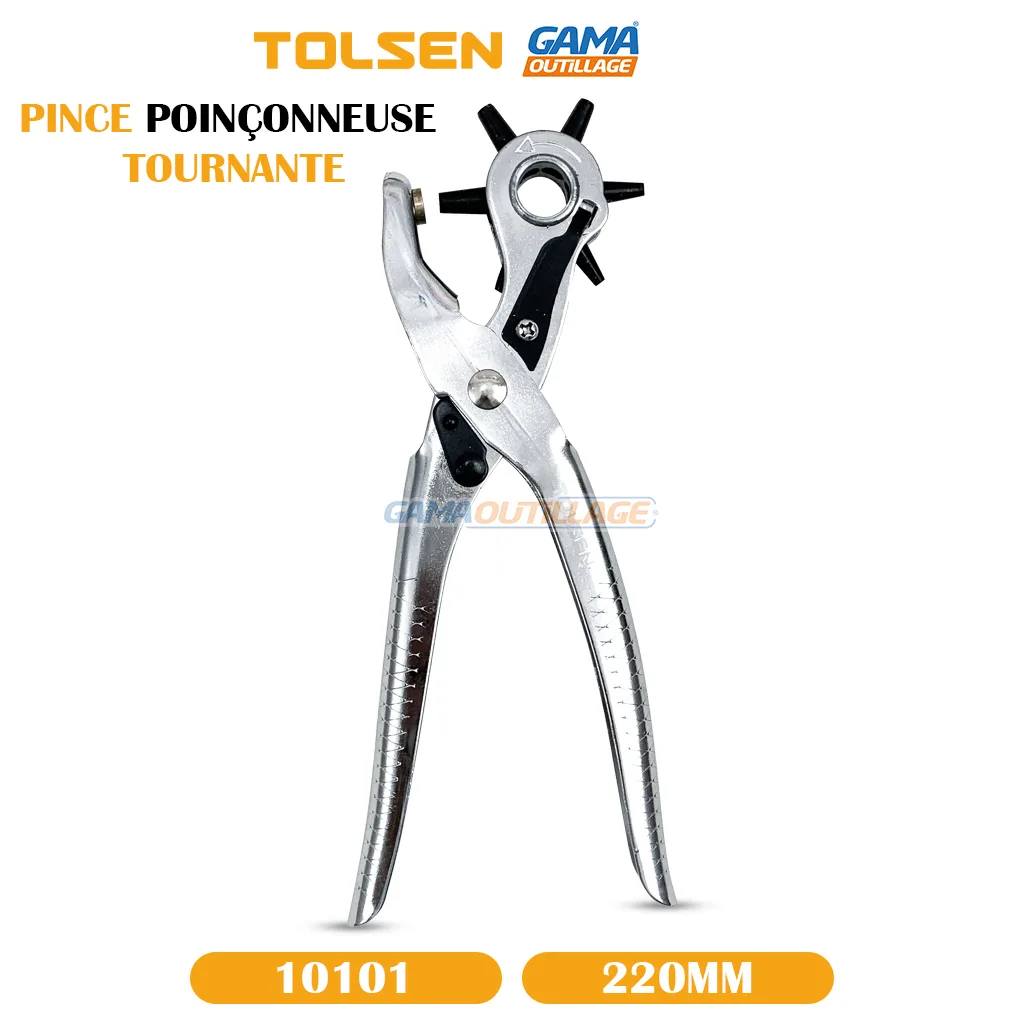 PINCE A POICONNER CUIRE ROTATIVE 220MM TOLSEN