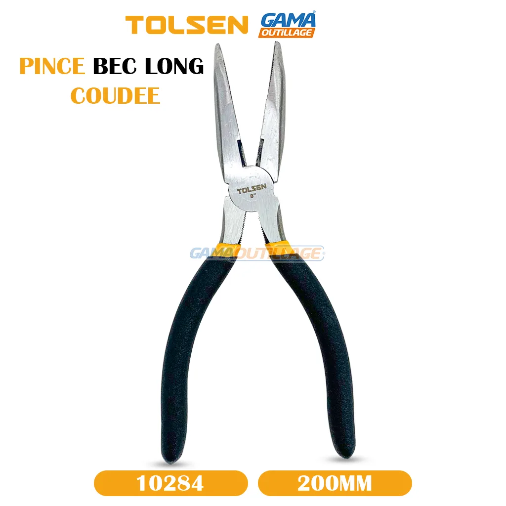 PINCE BEC LONG COUDEE 200MM TOLSEN