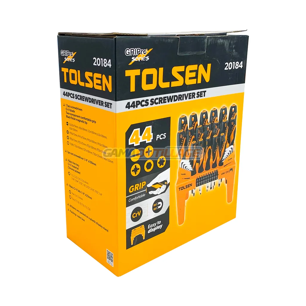 JEUX TOURNEVIS SUR SUPPORT 44PCS TOLSEN – Image 3