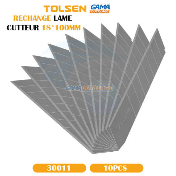 RECHANGE LAME CUTTEUR 18*100MM 10PCS TOLSEN