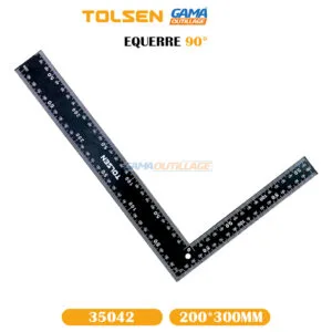 EQUERRE 90° NOIR 200*300MM TOLSEN