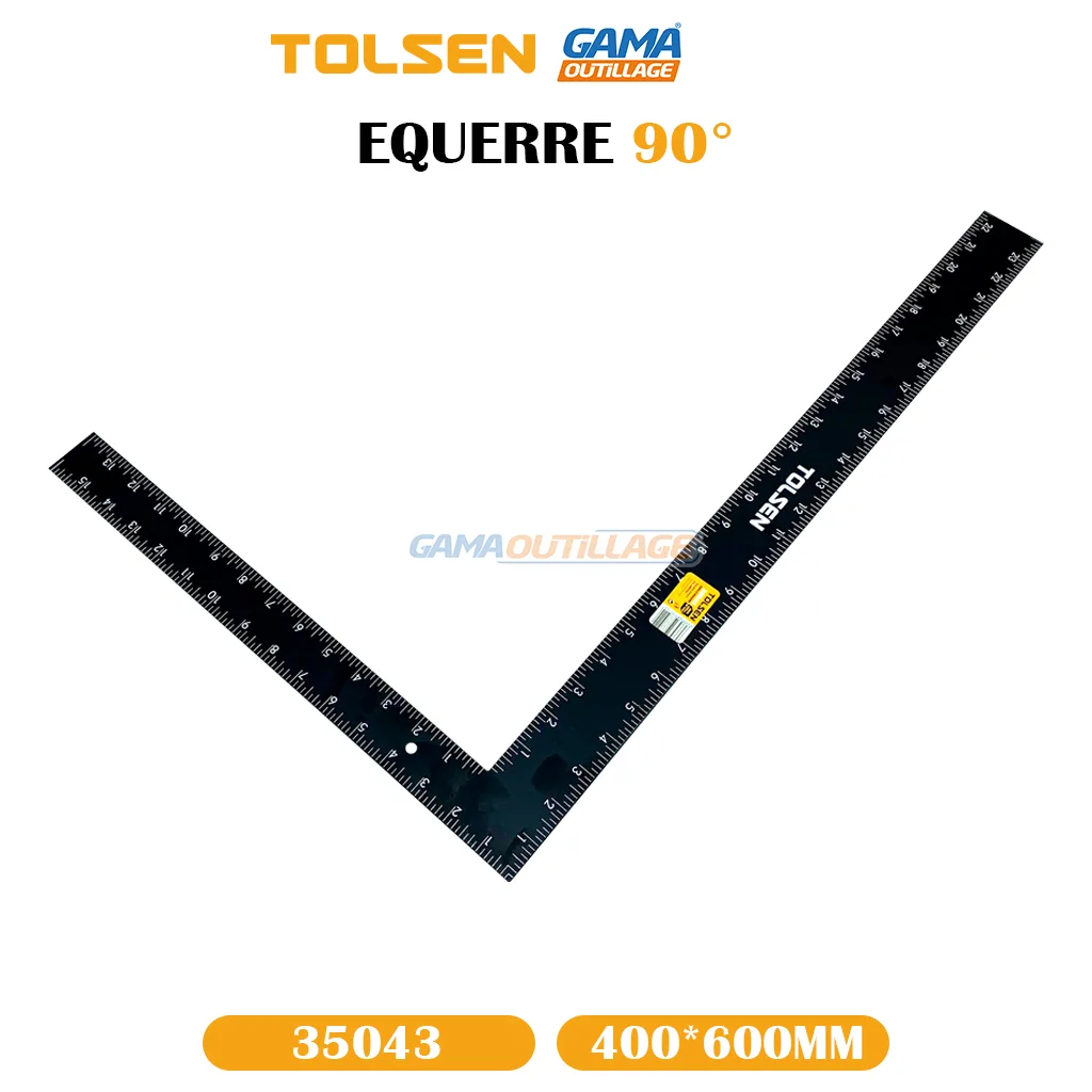 35043-GAMAOUTILLAGE-CNC EQUERRE 90° NOIR 400*600MM TOLSEN