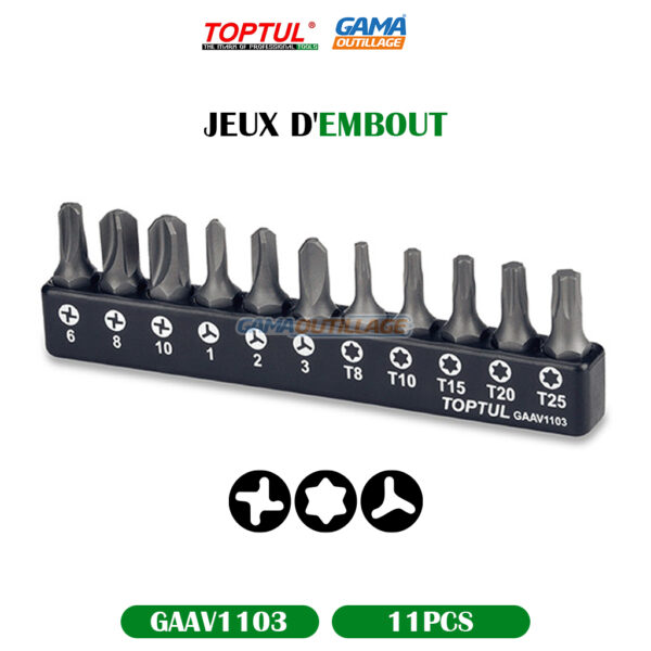 JEUX D EMBOUT 11PCS TOPTUL