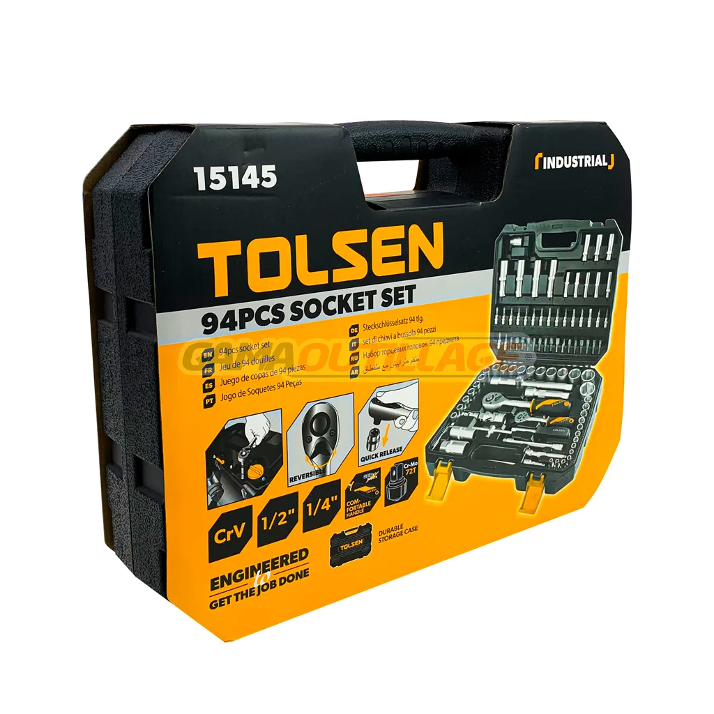 CAISSE A DOUILLE 1/2" 1/4" 94PCS TOLSEN – Image 4