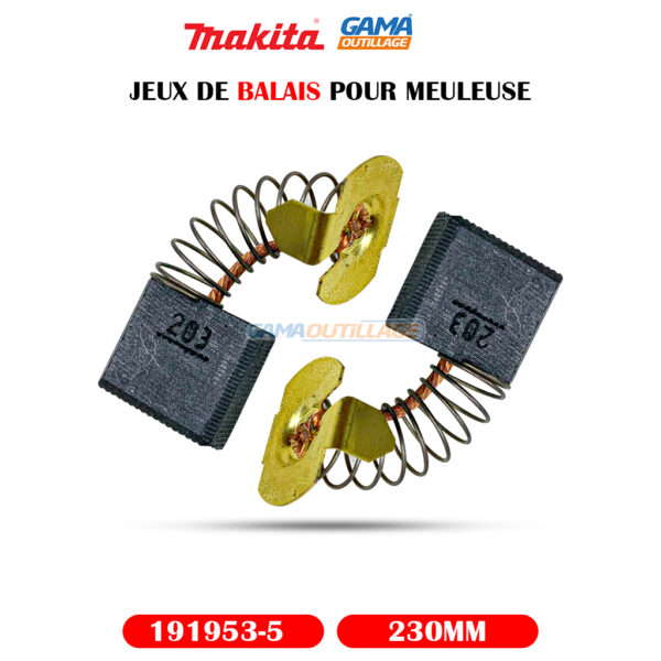 JEUX DE BALAIS POUR MEULEUSE 230MM MAKITA