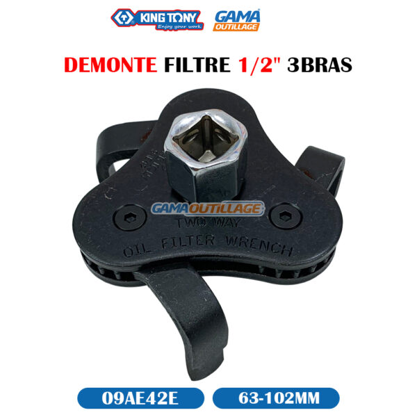 DEMONTE FILTRE 1/2" 3BRAS 63-102MM KING TONY