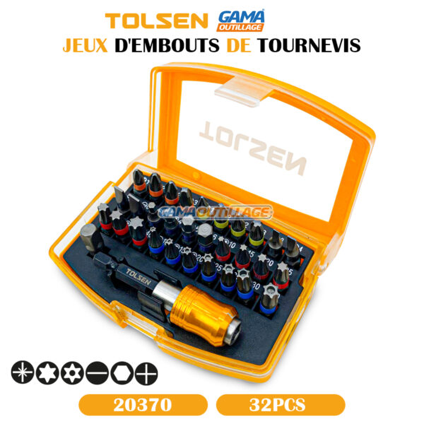 JEUX D'EMBOUTS DE TOURNEVIS 32PCS TOLSEN