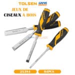 JEUX DE CISEAUX A BOIS 04PCS TOLSEN