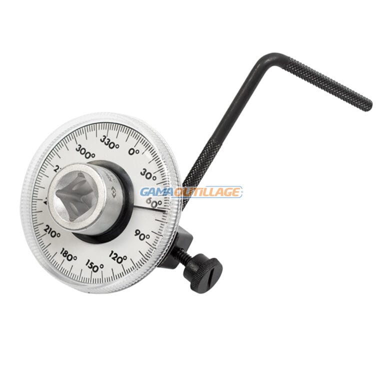 Clé Dynamométrique Angulaire MARPOL 1/2' - Mesure Angle 0-360° - Précision 2° - Acier Chrome Vanadium