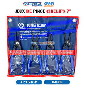 JEUX DE PINCE CIRCLIPS 7" 04PCS KING TONY