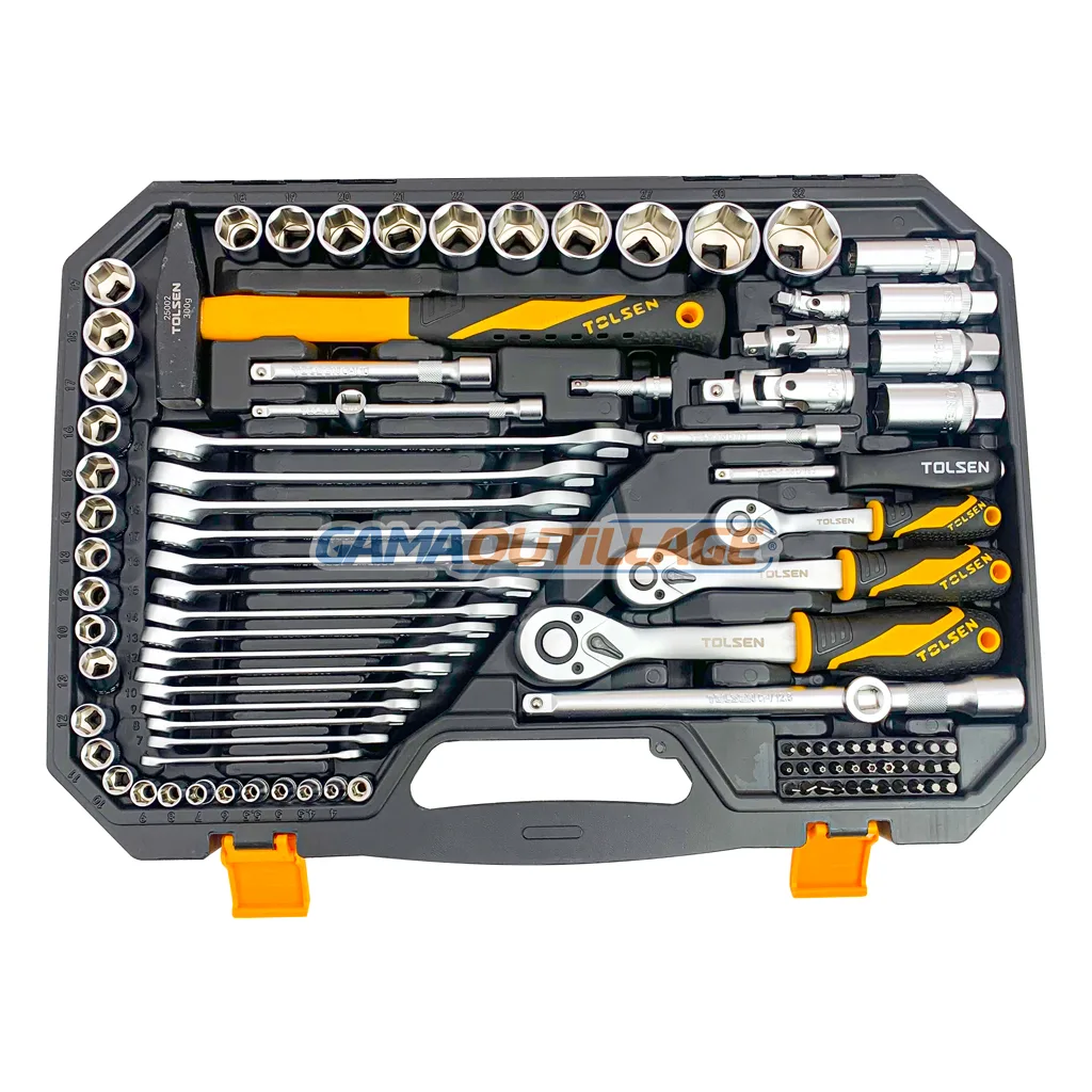 CAISSE A DOUILLE 1/2" 3/8" 1/4" 137PCS TOLSEN – Image 2