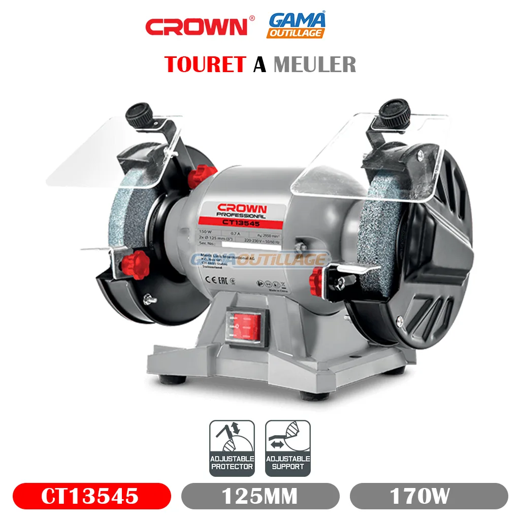 TOURET A MEULER 125MM 170W NEW CROWN