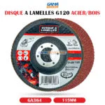 DISQUE A LAMELLES 115MM G120 ACIER/BOIS