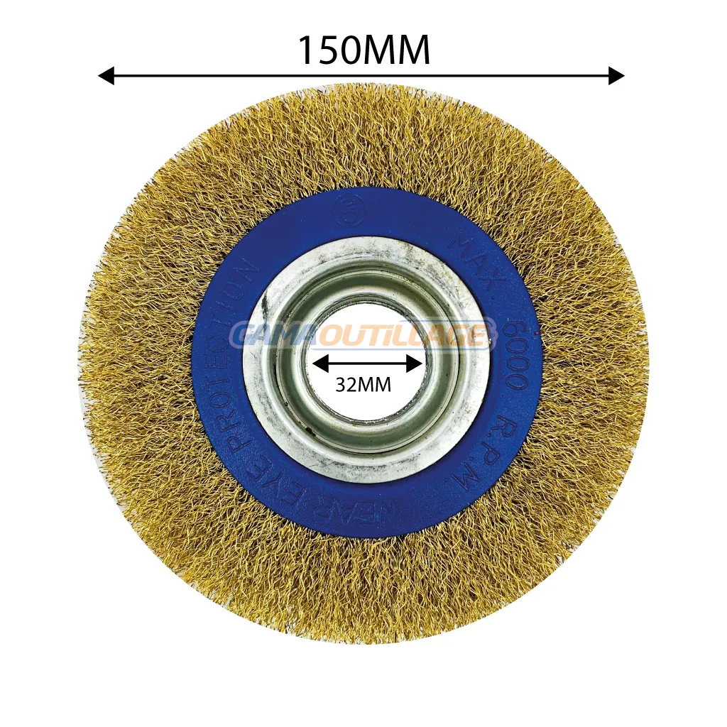 BROSSE MET TOURET 150MM JAUNE TA – Image 4