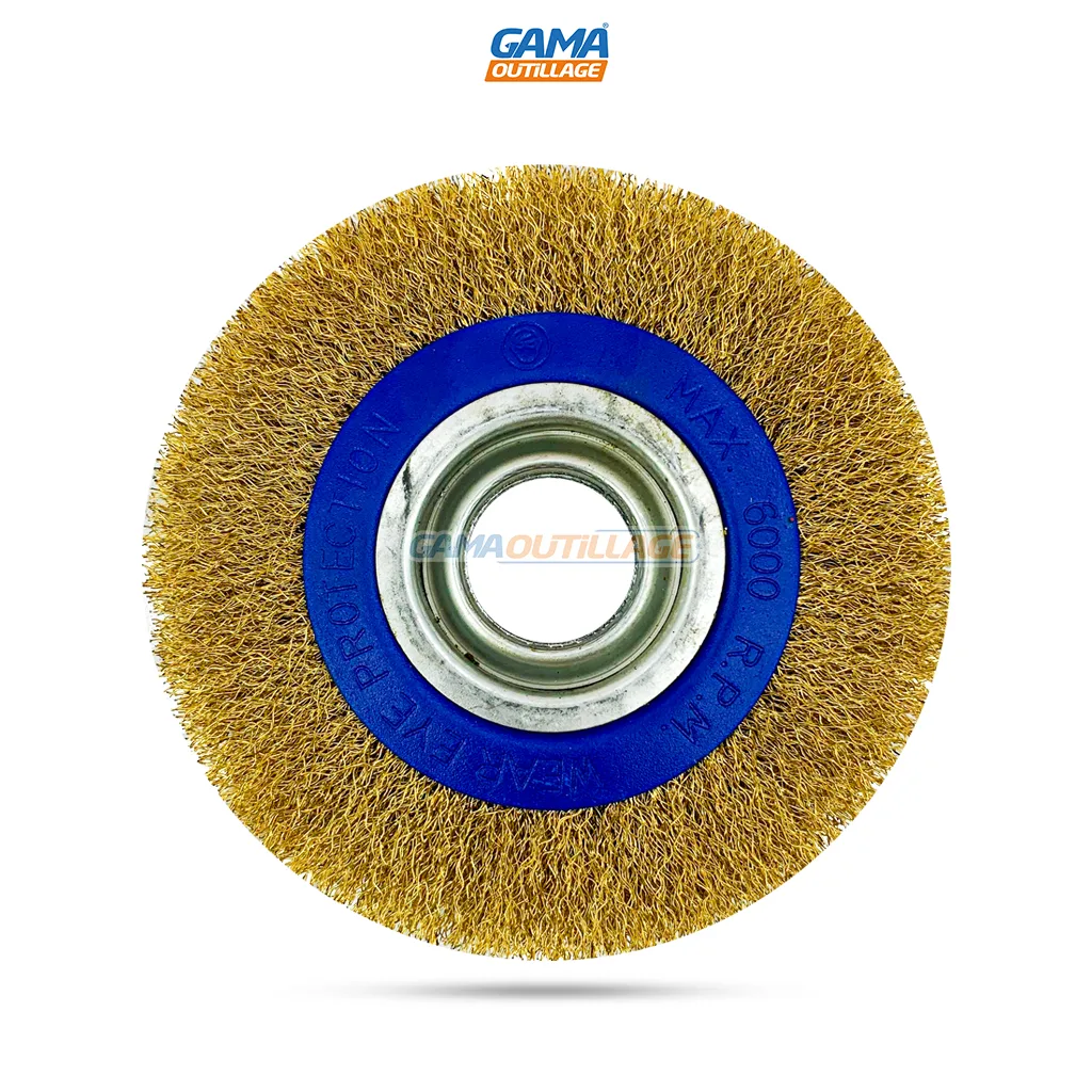 00110 BROSSE MET TOURET 150MM JAUNE TA – Image 1