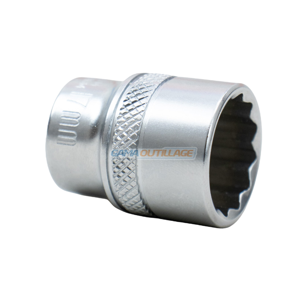 1 PRINCIPALE GAMA OUTILLAGE Douille 3/8 17 mm 12 pans courte AKRAFT | GAMA OUTILLAGE