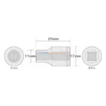 DOUILLE 3/8 N°08 12PANS COURTE AKRAFT