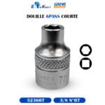 DOUILLE 3/8 N°07 6PANS COURTE AKRAFT