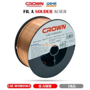 FIL A SOUDER ACIER 0.8MM 1KG CROWN