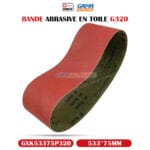 BANDE ABRASIVE EN TOILE 533*75 G320