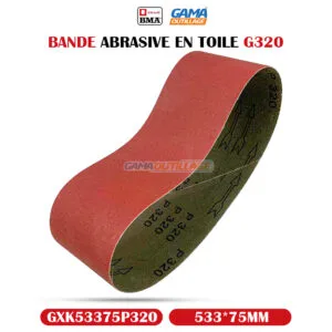 BANDE ABRASIVE EN TOILE 533*75 G320
