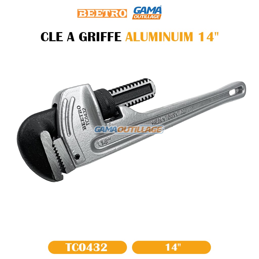 TC0432-GAMAOUTILLAGE-CNC CLE A GRIFFE ALUMINUIM 14" BEETRO