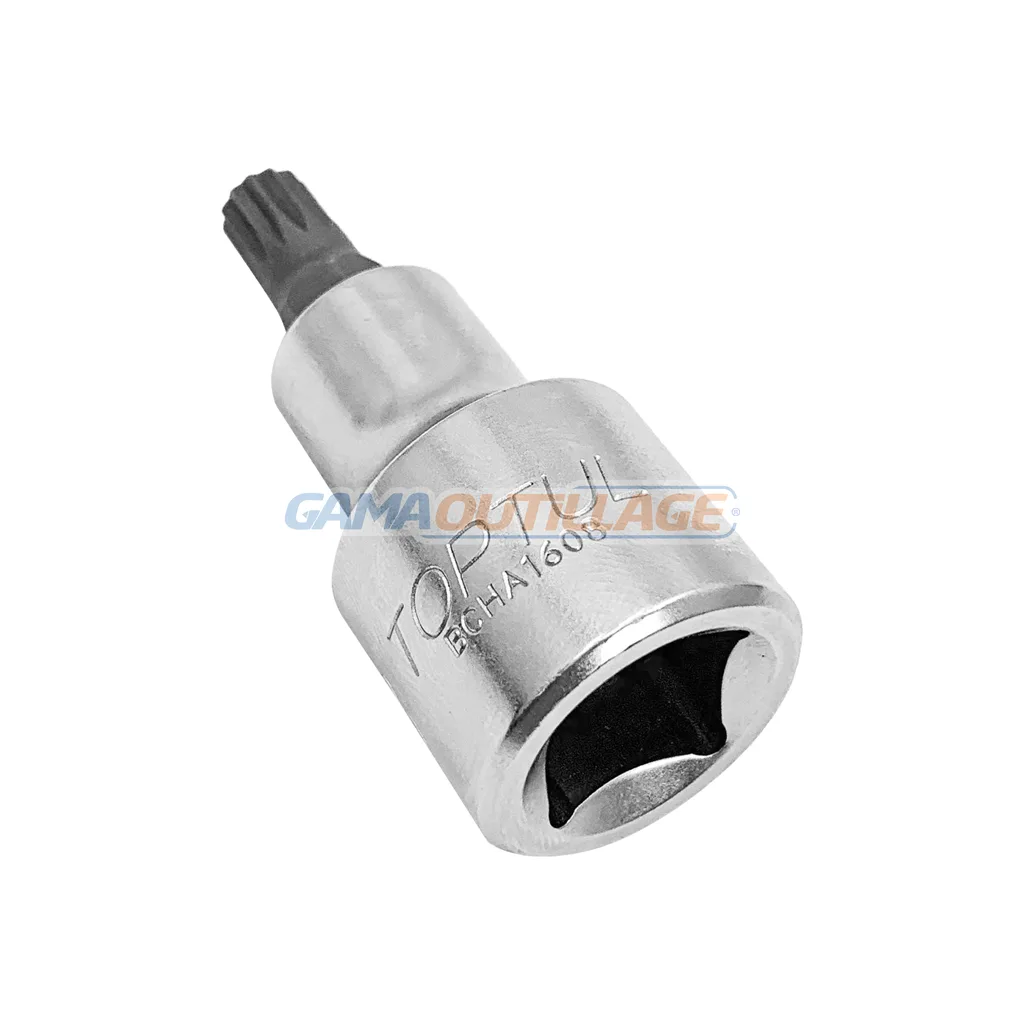 DOUILLE 1/2" 12PANS MALE M08 COURTE TOPTUL – Image 3