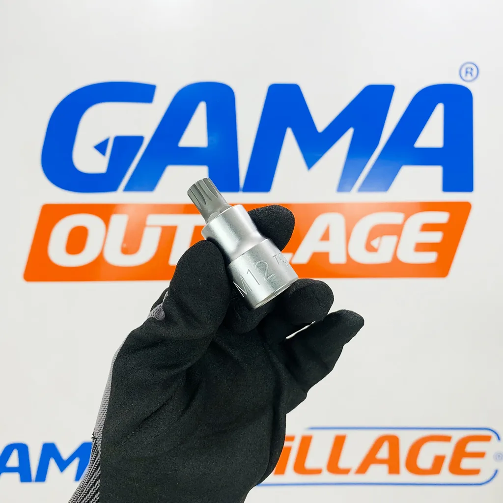 DOUILLE 1/2" 12PANS MALE M12 COURTE TOPTUL