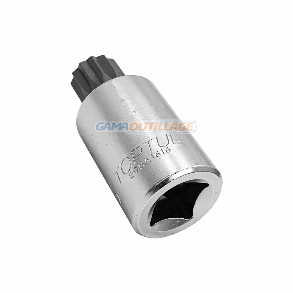 DOUILLE 1/2" 12PANS MALE M16 COURTE TOPTUL – Image 2