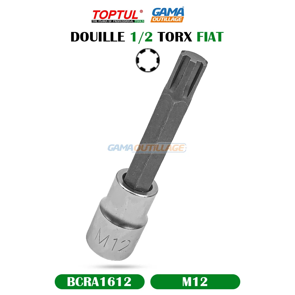 DOUILLE 1/2 TORX FIAT N° 12 TOPTUL