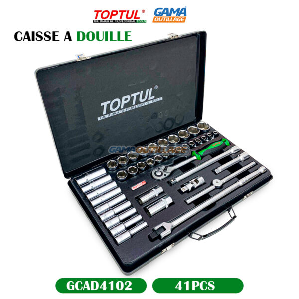 CAISSE A DOUILLE 41PCS TOPTUL