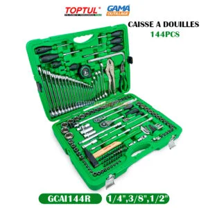 CAISSE A DOUILLES 144PCS TOPTUL