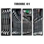 SERVANTE 07 TIROIRES 229PCS VERT TOPTUL