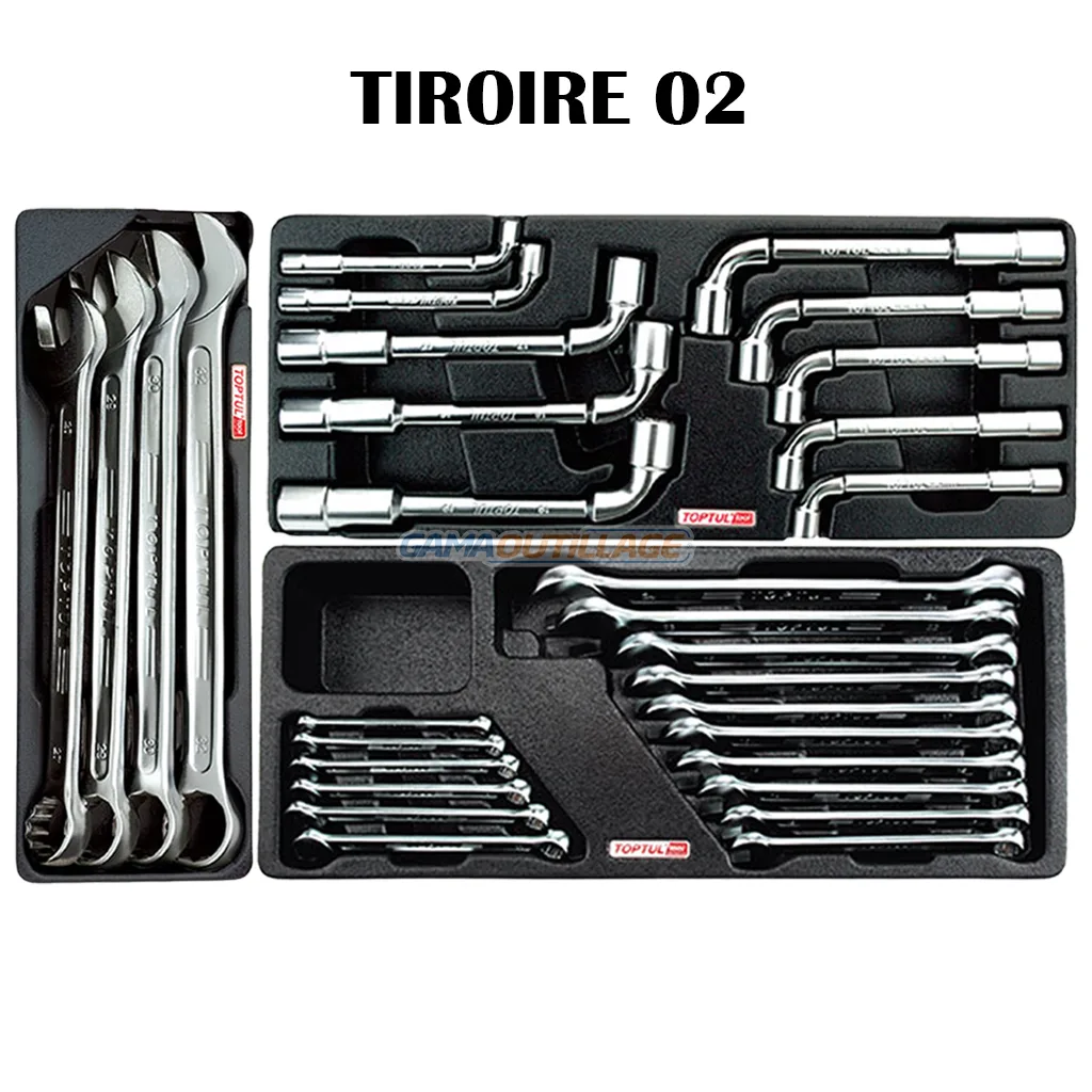 SERVANTE 07 TIROIRES 229PCS ROUGE TOPTUL – Image 5