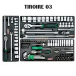 SERVANTE 07 TIROIRES 229PCS ROUGE TOPTUL – Image 6