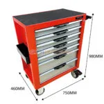 SERVANTE 07 TIROIRES 229PCS ROUGE TOPTUL