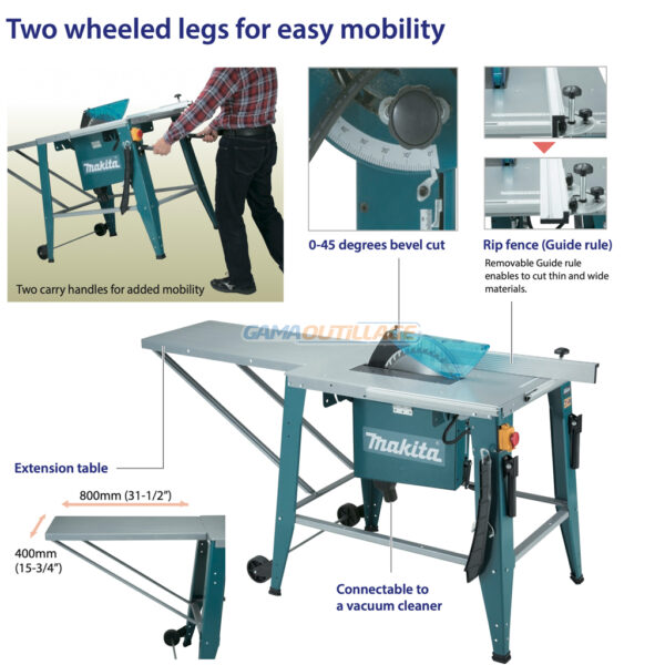 SCIE A TABLE DE CHANTIER 315MM 2000W MAKITA