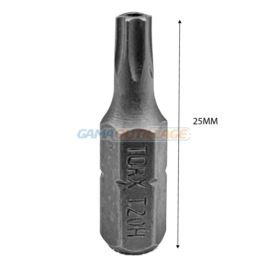EMBOUT TORX 1/4 T20 TROUE 25MM AKRAFT