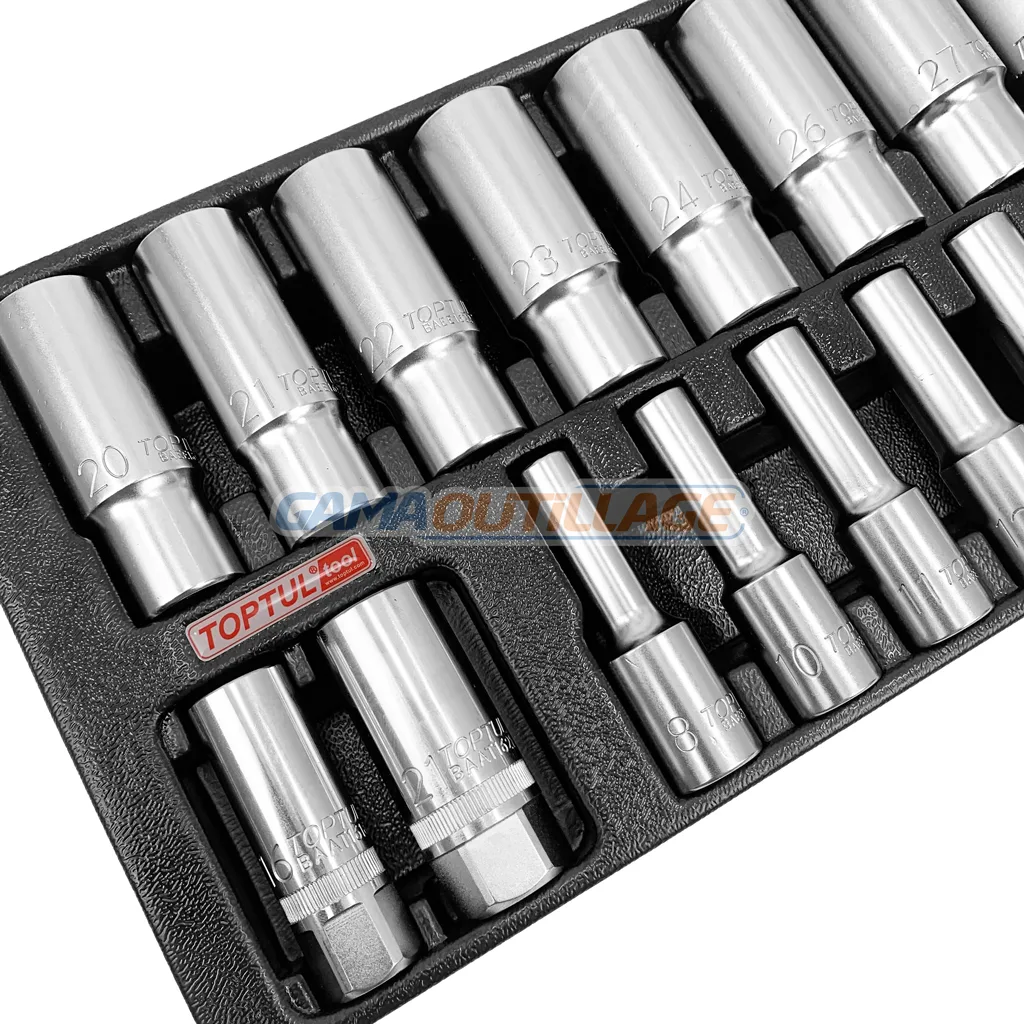 JEUX DOUILLE LONGUE 22PCS TOPTUL – Image 2