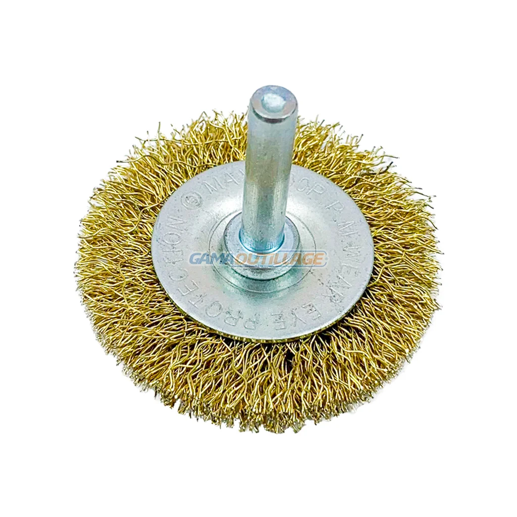 0122-GAMAOUTILLAGE-CNC BROSSE METALLIQUE PERCEUSE PLAT 65MM TA