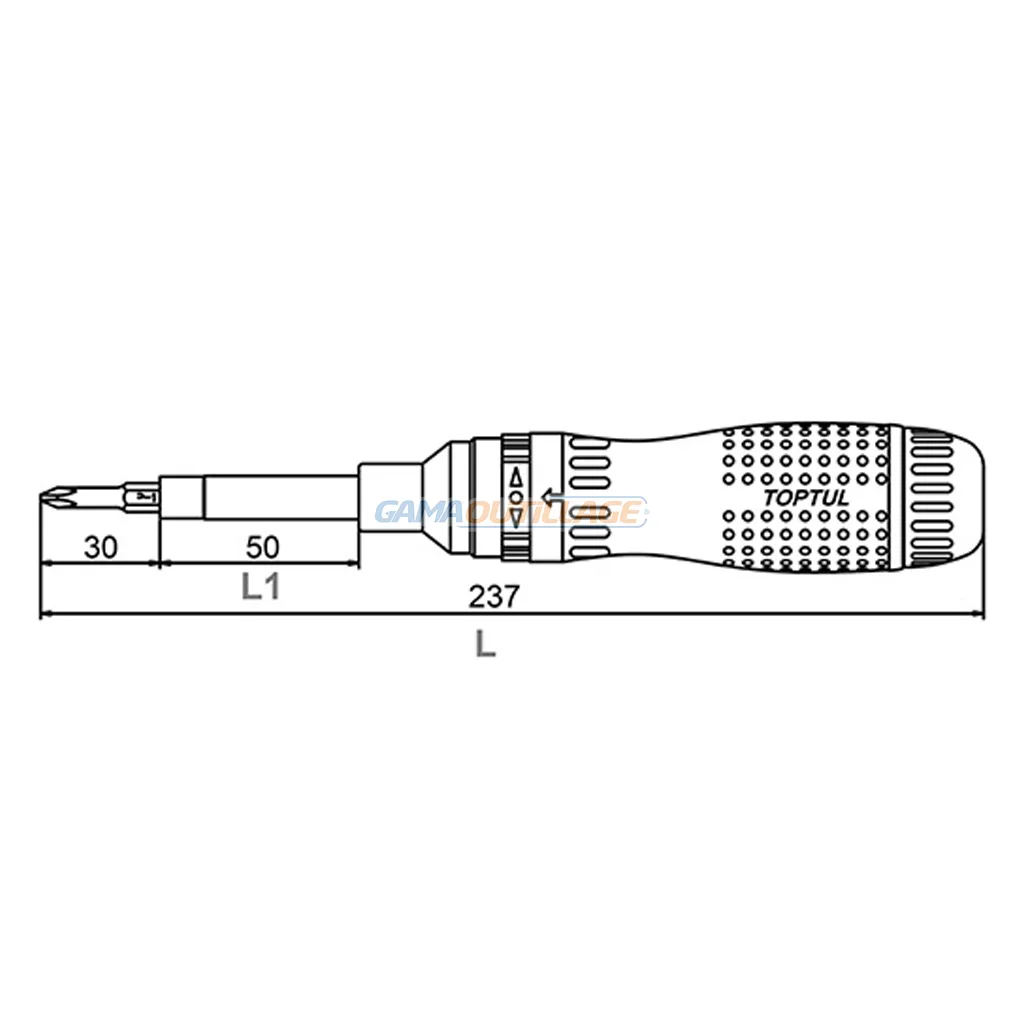 TOURNEVIS A CLIQUET AVEC RANGEMENT 02PCS TOPTUL – Image 4