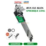 JEUX CLE ALLEN 09PCS SPHERIQUE LONG TOPTUL – Image 7