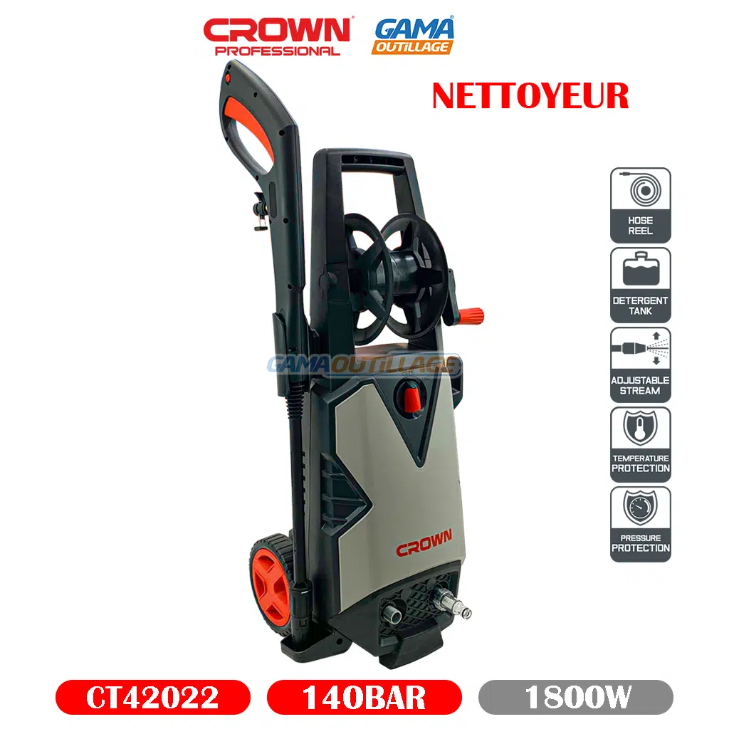 NETTOYEUR 140BAR 1800W CROWN – Image 11
