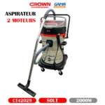 ASPIRATEUR 2 MOTEURS 2000W 80LT CROWN – Image 8